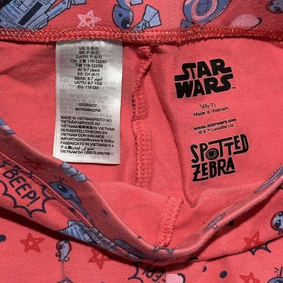 Spotted Zebra Star Wars Pink Leggings Sz. S (6/7) - Picture 5 of 5